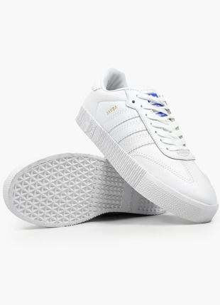 Жіночі шкіряні кросівки adidas samba white #адідас1 фото