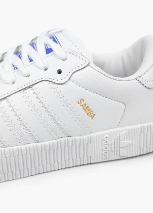 Жіночі шкіряні кросівки adidas samba white #адідас2 фото