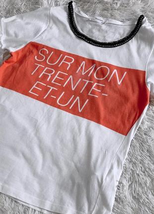 Стильная футболка zara с ободом в камнях sur mon trente-et-un2 фото