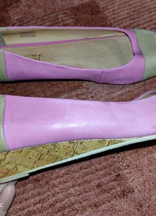 Кожаные туфли летние  42р  -27,5 см pier one