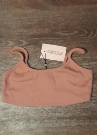 Брендова  нова майка топ р.32 / 4 від missguided в рубчик3 фото