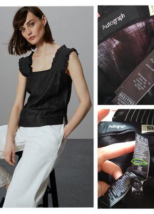 100% ирландский лён фирменная роскошная льняная блузка топ льон супер качество!!!