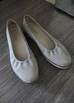 Балетки замшеві туфлі gabor