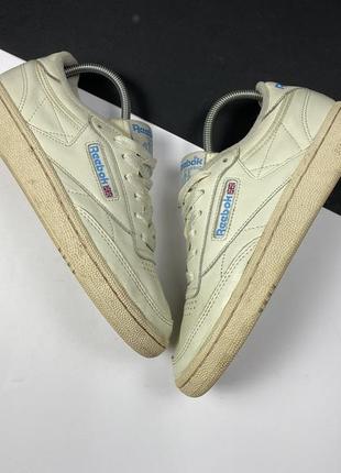 Кроссовки reebok classic бежевые original кожаные2 фото