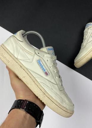 Кроссовки reebok classic бежевые original кожаные3 фото