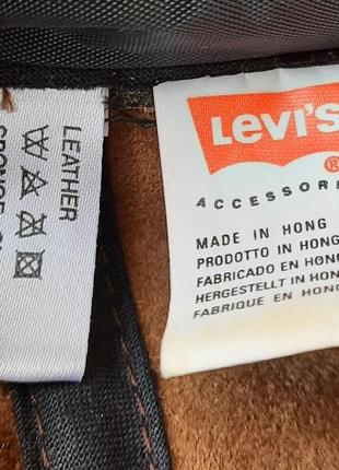 Винтажная кожаная кепка levi's | levis vintage leather8 фото