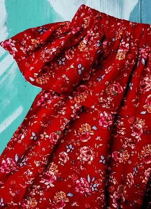 Новое (cток) стильное терракотовое платье primark в цветочный принт. размер uk6/eur34.5 фото