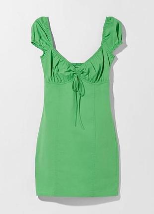 Жіноче міні платття зелене від bershka як zara,h&m,pull&bear