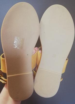 Жовті сандалі, золотисте босоніжки 36 р6 фото