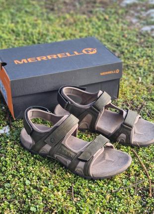 Мужские сандалии merrell sandspur lee backstrap оригинал. натуральная кожа.7 фото