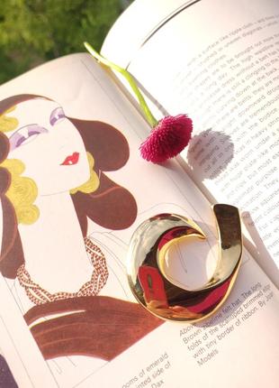 Брошка вінтажна сша півкільце/ завиток