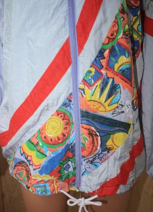 Оригинальная винтажная куртка ветровка с капюшоном3 фото