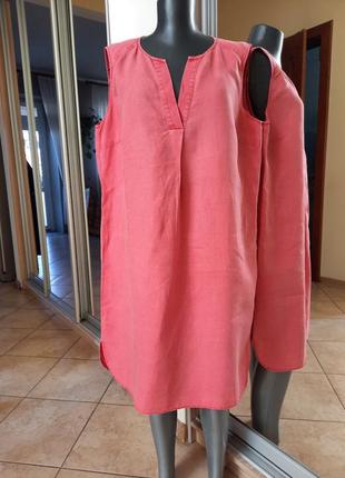 💯% льняное платье 👗 большого размера