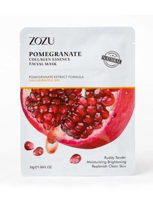 Тканевая маска для лица с экстрактом граната zozu pomegranate