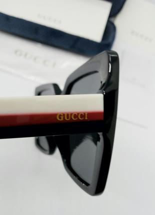 Окуляри в стилі gucci красиві жіночі сонцезахисні окуляри чорні поляризированные8 фото