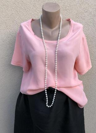 Рожева,шелк100%,блуза,american vintage
