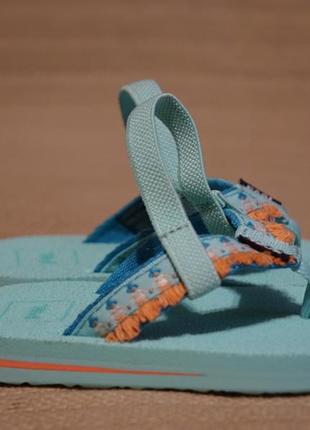 Очаровательные бирюзовые текстильные сандалики teva 20 р.6 фото