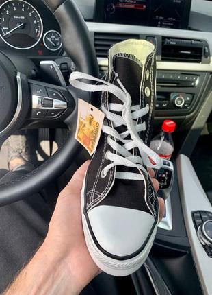 🖤 converse chuck taylor high sole black трендові чорні кеди конверс на високій підошві весна літо классические черные кеды на высокой платформе8 фото