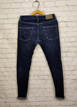 Чоловічі завужені джинси сині topman stretch skinny fit2 фото