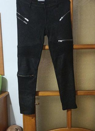 Брюки стрейч с замочками