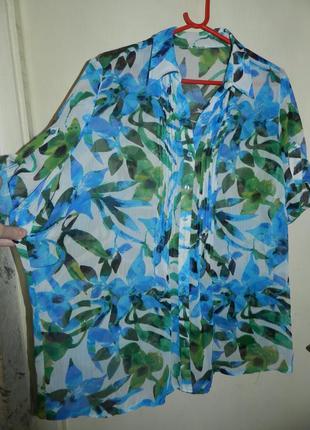 Яркая блузка на пуговичках,большого размера4 фото
