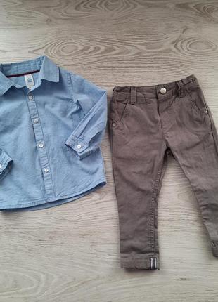 Стильный нарядный комплект набор рубашка и брюки1 фото