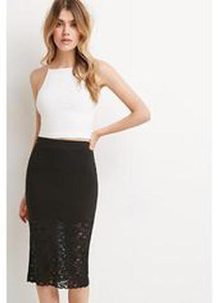 Спідниця з мереживом forever 212 фото