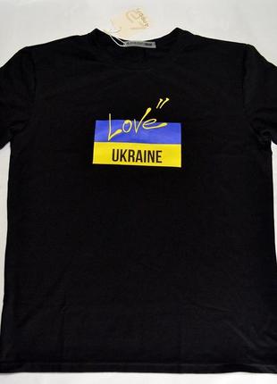 Футболка 4profi с принтом "love ukraine" черная s