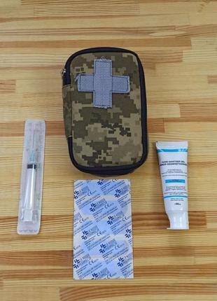 Тактична аптечка, підвісна аптечка , військова аптечка з тканини. колір: піксель2 фото