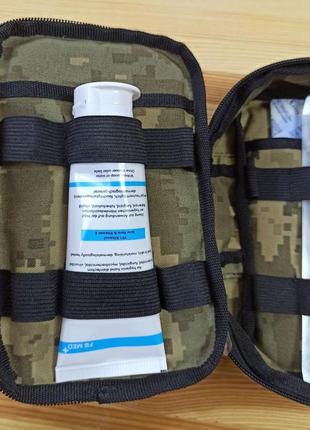 Тактична аптечка, підвісна аптечка , військова аптечка з тканини. колір: піксель4 фото