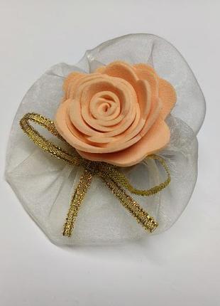 Резинка для волосся квітка ручної роботи
