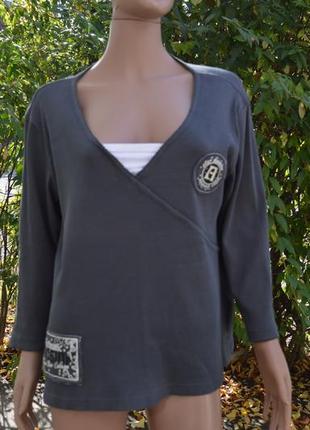 Хлопчатобумажный свитер - футболка miss etam xxl\44\52