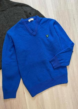 Новый брендовый шерстяной джемпер свитер оригинал унисекс новий светр оверсайз унісекс шерсть lyle1 фото