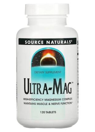 Source naturals ultra-mag магній і вітамін в6. 120 таблеток.