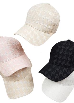 Кепка бейсболка тренд гусяча лапка на застібці 4 кольори р. 56-57
