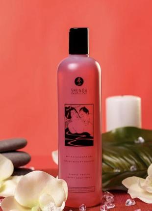Гель для душа shunga shower gel - exotic fruits 500 мл с растительными маслами и витамином е2 фото