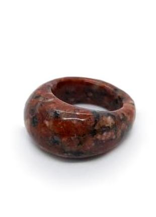 🔺💍❤️ крупное массивное кольцо из натурального камня яшма р.18,5