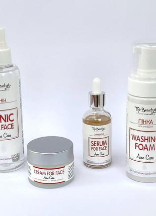 Набір для проблемної та жирної шкіри обличчя (антиакне) від top beauty к. 6019