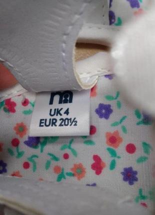 Босоніжки, дитячі, білі, розмір 18 місяців, uk4, (eur 20,5), mothercare, 213536 фото