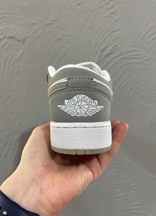 Женские кроссовки nike air jordan 1 white grey 36-37-38-39-40-415 фото