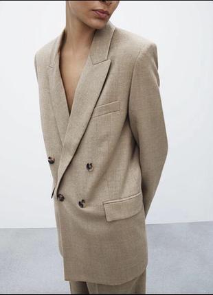 Піджак зара жакет limited edition premium wool capsule collection  🫶