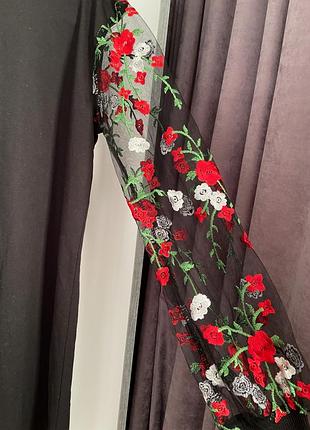 Сукня з вишитими рукавами 3