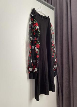 Сукня з вишитими рукавами 5