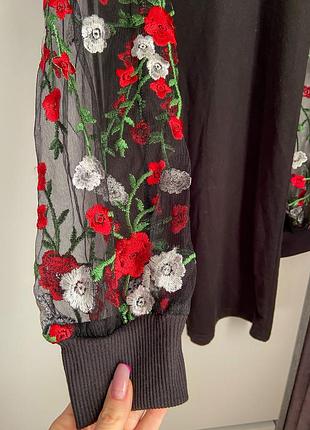 Сукня з вишитими рукавами 4