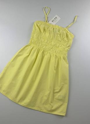 Сарафан na-kd хлопкок желтый (nakd000035) платье на бретелях