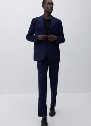 Zara  класичний костюм синій розмір m/l zara zara штани штани, жакет піджак zara