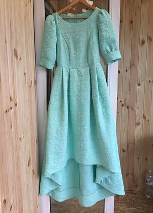 Плаття нарядне на випускний, на вихід, весілля вечірнє у підлогу м'ятна в підлогу andre tan