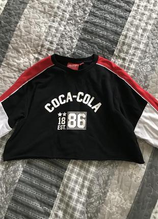 Вінтажний укорочений світшот coca cola