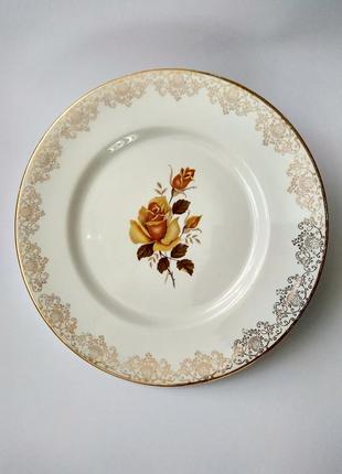 Фарфорові тарілки "yellow roses" myott fine ironstone staffordshire england,костяний фарфор7 фото