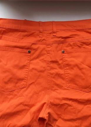 Стрейчевые брюки оранжевые штаны зауженные джинсы3 фото